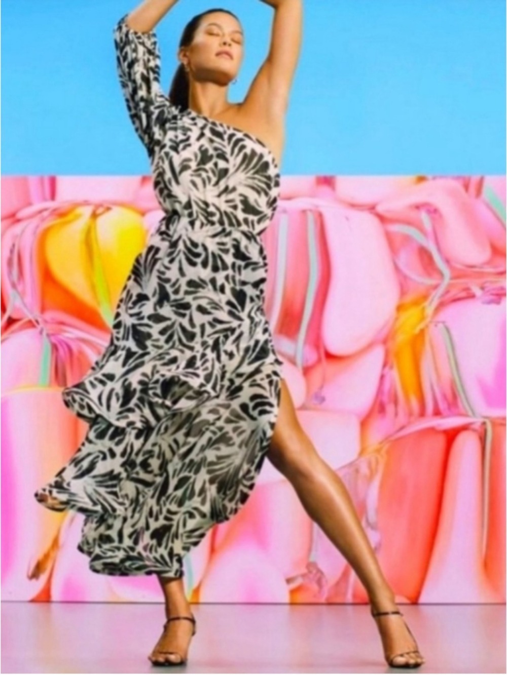 ALEXIS X Target Botanical One Shoulder Dress Women's Size Extra Small